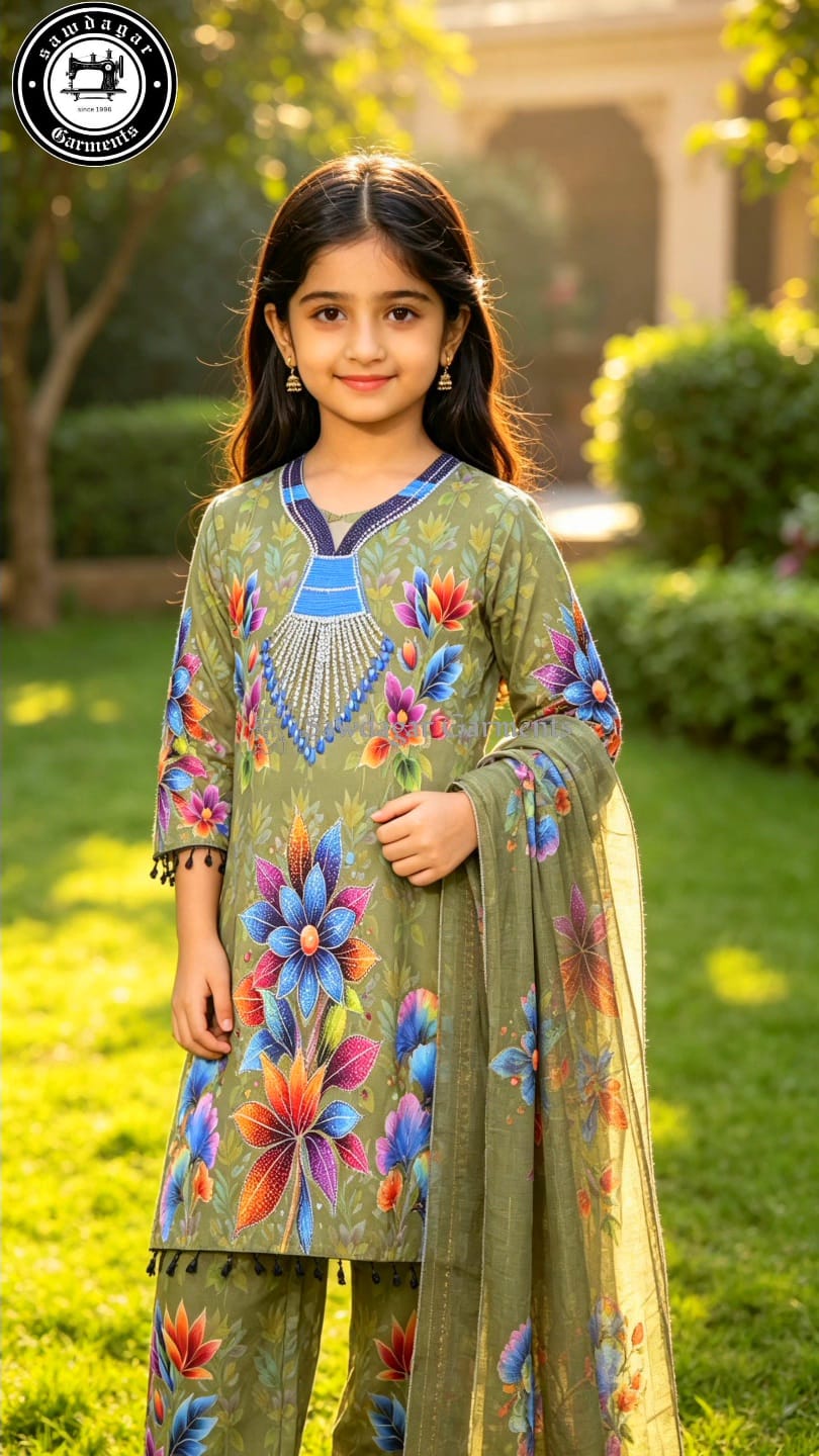 kids-B three ps-2-leaf green