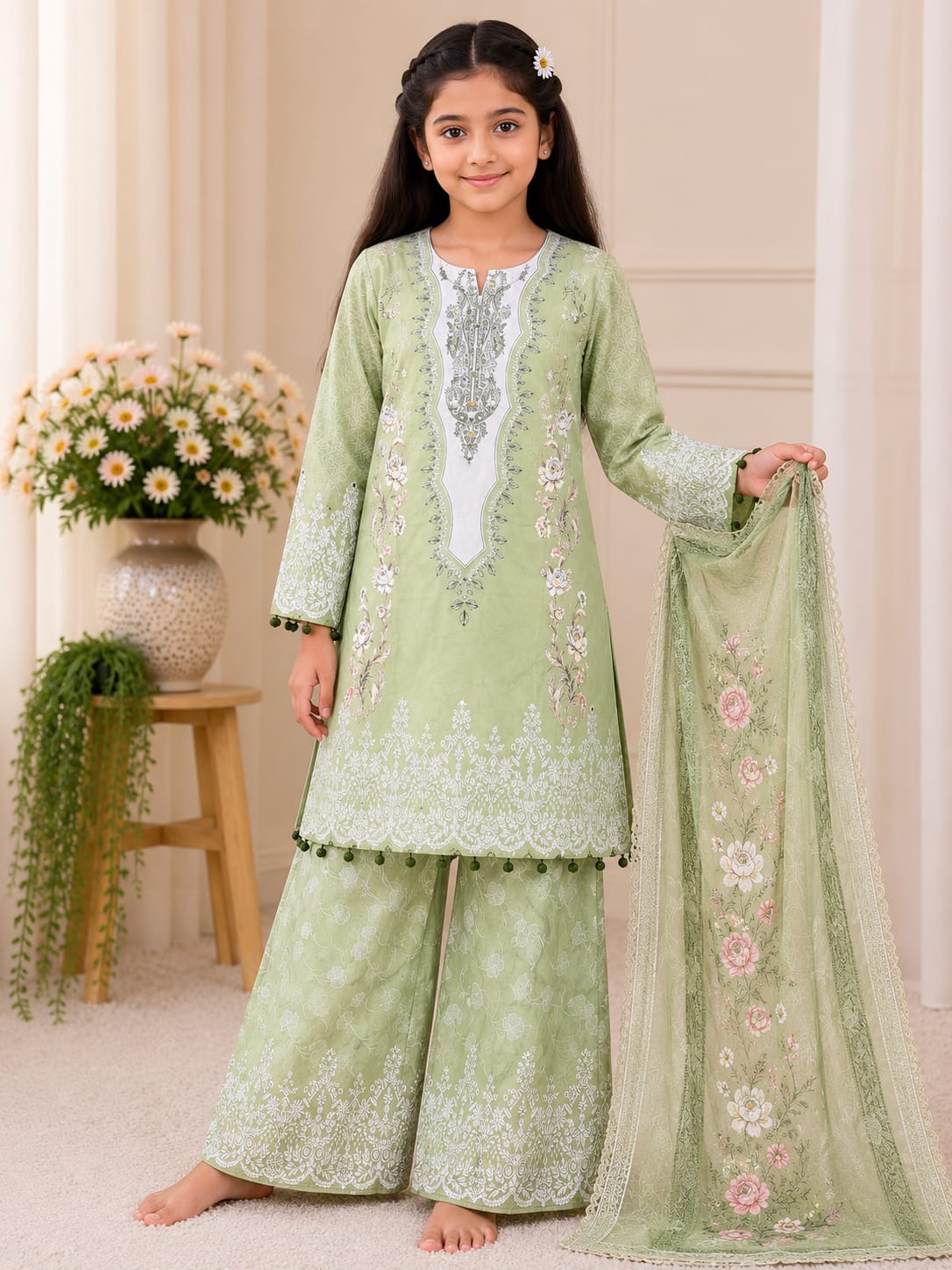 kids-B three ps-1 apple green