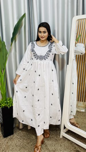 cotton anarkali two ps
