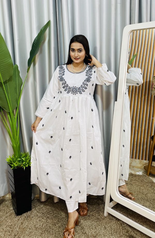 cotton anarkali two ps