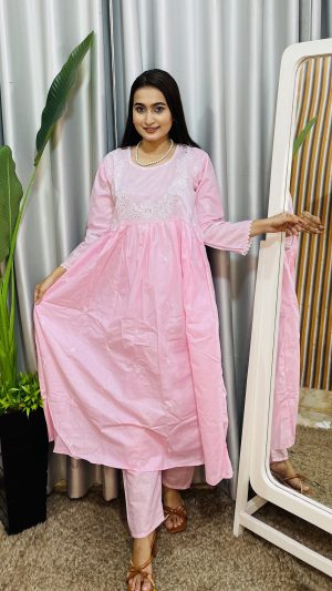 cotton anarkali two ps