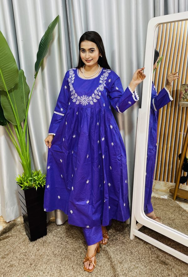 cotton anarkali two ps - Image 3