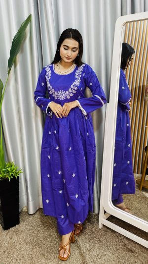cotton anarkali two ps