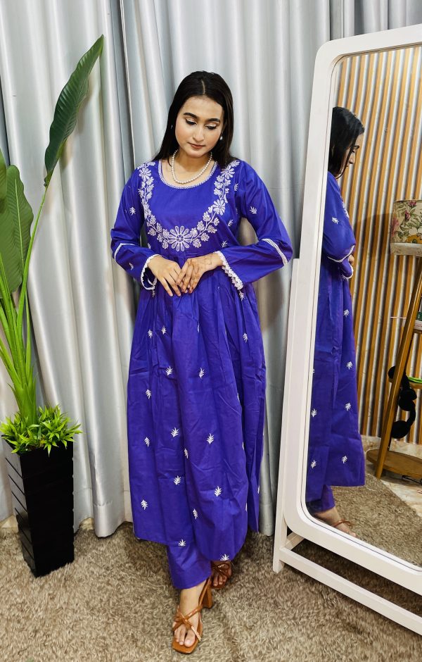 cotton anarkali two ps