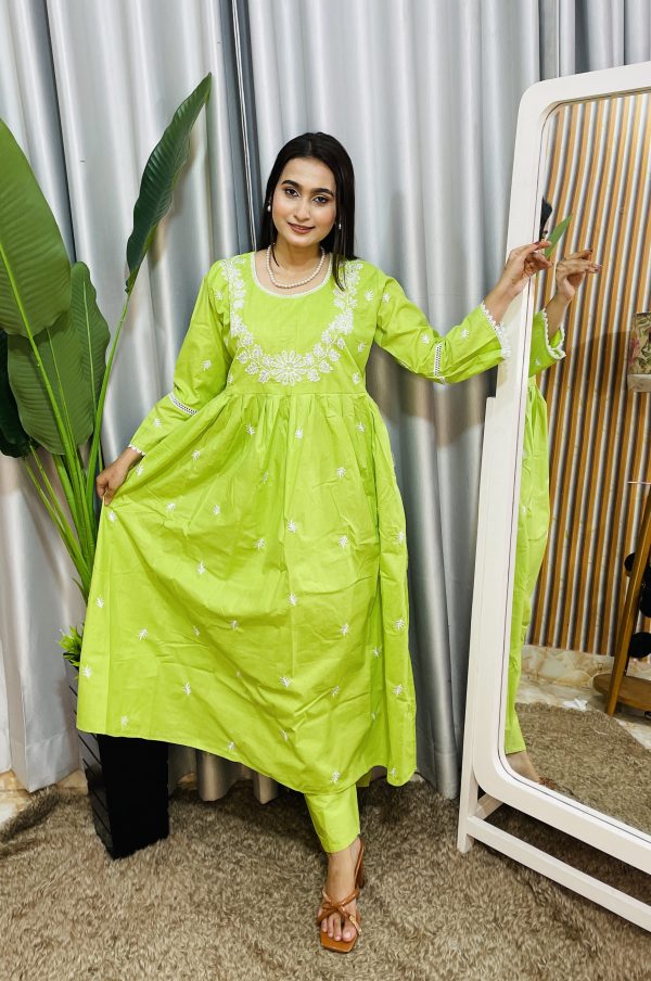 cotton anarkali two ps