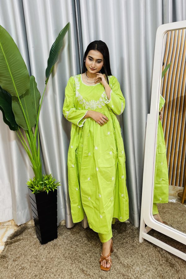 cotton anarkali two ps - Image 2