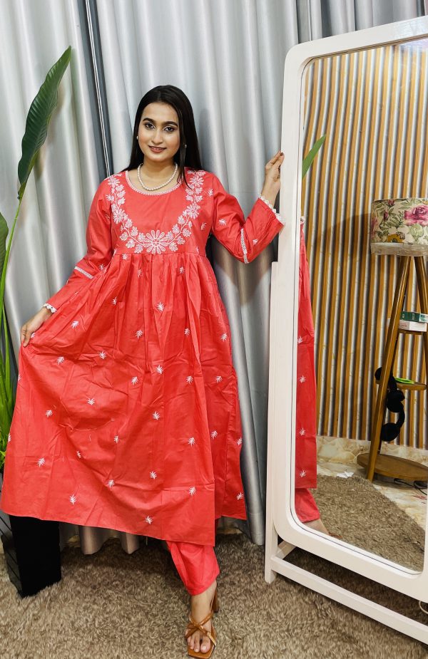 cotton anarkali two ps
