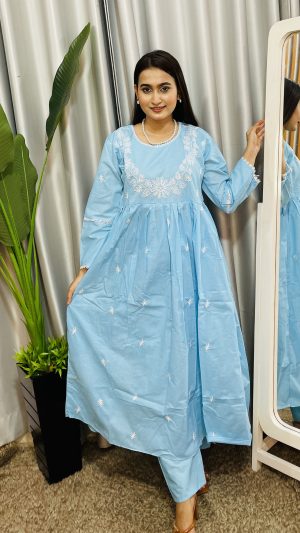 cotton anarkali two ps