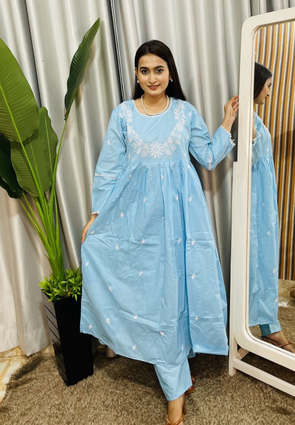 cotton anarkali two ps