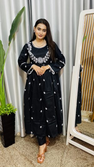 cotton anarkali two ps