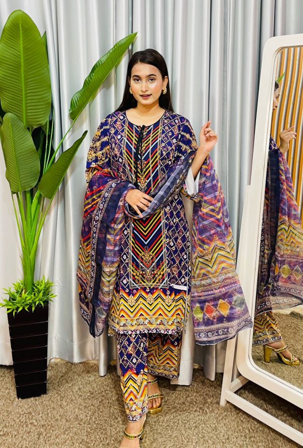dil nishan pakistani style royale blue - Image 3