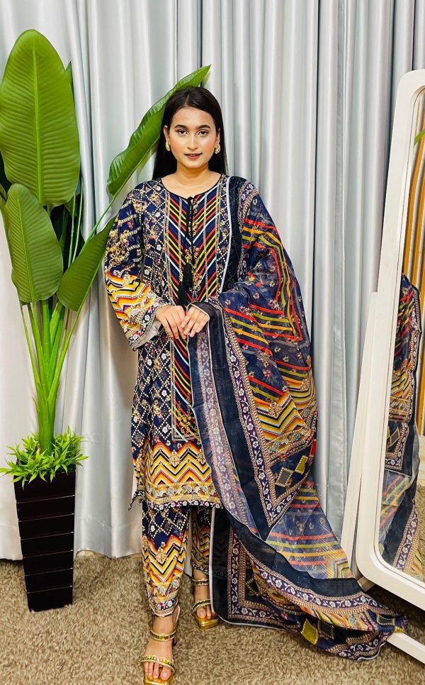 dil nishan pakistani style puple blue - Image 3