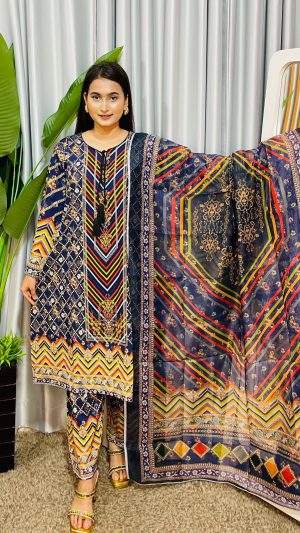 dil nishan pakistani style puple blue