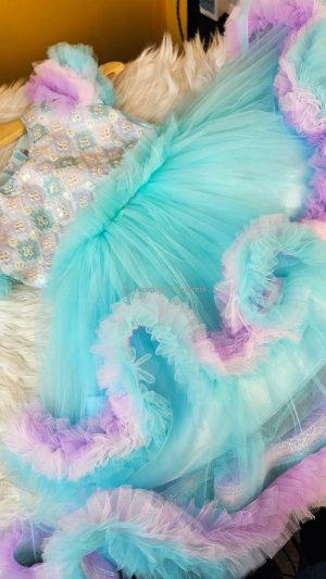 princess multicolor frock